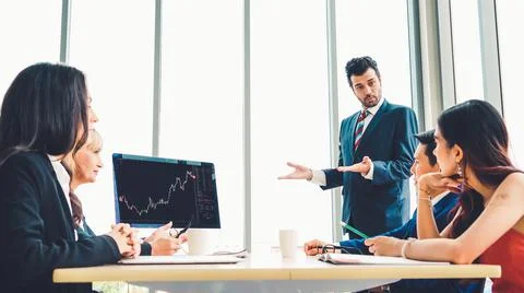 Stock market data chart analysis by ingenious computer software Stock Photos
