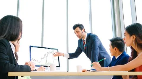 Stock market data chart analysis by ingenious computer software Stock Photos
