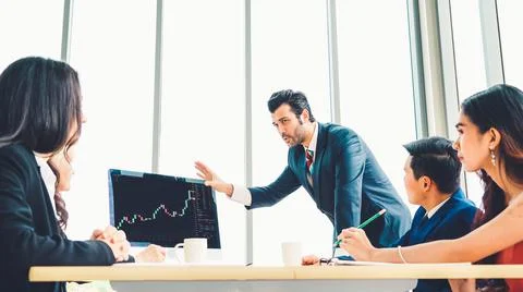 Stock market data chart analysis by ingenious computer software Stock Photos