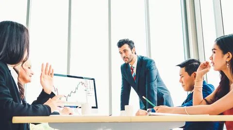 Stock market data chart analysis by ingenious computer software Stock Photos