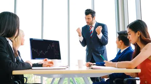 Stock market data chart analysis by ingenious computer software Stock Photos