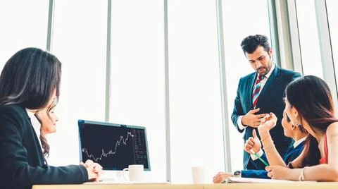 Stock market data chart analysis by ingenious computer software Stock Photos