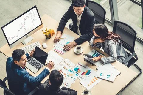 Stock market data chart analysis by ingenious computer software Stock Photos