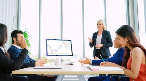 Stock market data chart analysis by ingenious computer software Stock Photos
