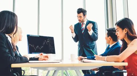 Stock market data chart analysis by ingenious computer software Stock Photos