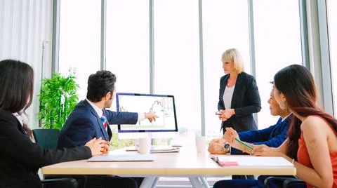 Stock market data chart analysis by ingenious computer software Stock Photos