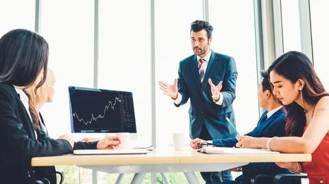Stock market data chart analysis by ingenious computer software Stock Photos