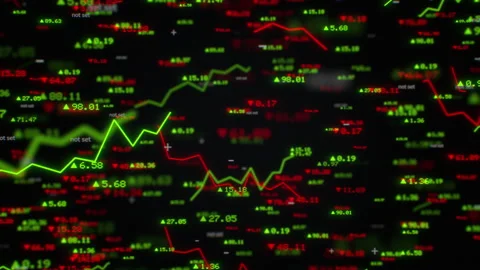Stock Market Data Charts and Graphs Loop - Financial Background Animation Stock Footage 239617536