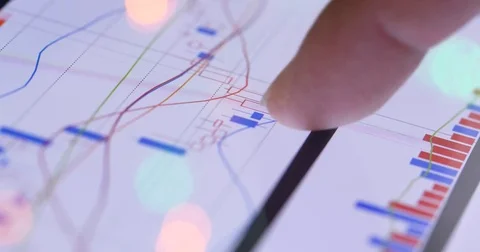 Stock market data graph Stock Footage 85288076