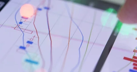 Stock market data graph on screen Stock Footage 85068996