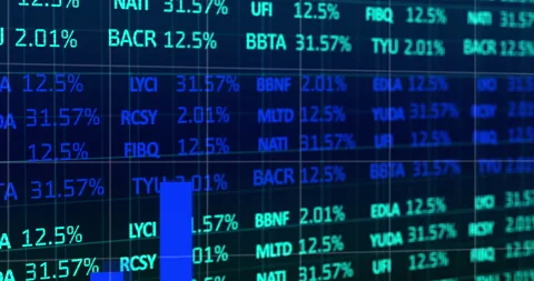 Stock market data processing against World map Stock-Footage 138099846