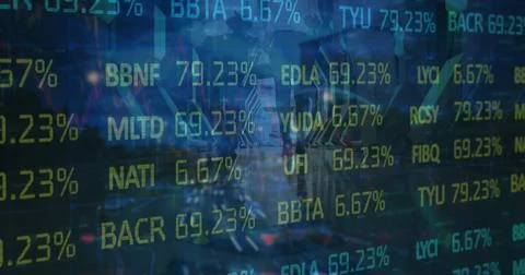 Stock market data processing against male and female engineering walking in 스톡 일러스트