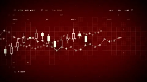 Stock Market Data Red Stock Footage 60788740