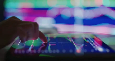 Stock market data shown on tablet computer Stock Footage 137562992