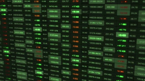 Stock Market Data Visualization: Dynamic Display of Numerical Trends and Stockbeeldmateriaal 341526726