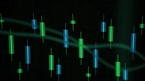 Stock market data visualization graph. Stock Footage 340041497