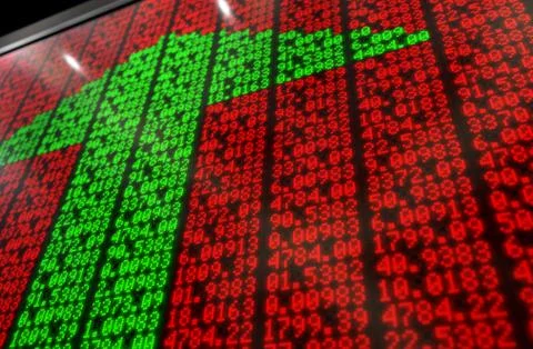 Stock Market Digital Board Stock Illustration