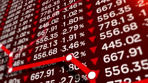 Stock Market Down Stock Footage 172114003