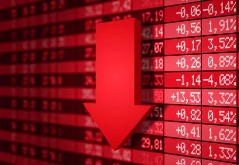 Stock market down Stock Illustration