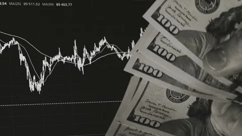 Stock market exchange price. Cryptocurrency bitcoin BTC crypto trading Stock Footage 327957053