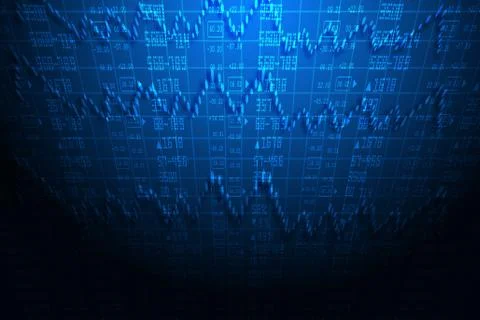 Stock market graph analysis Stock-Illustration