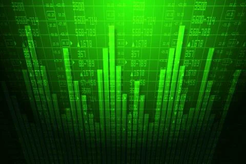 Stock market graph analysis Stock Illustration