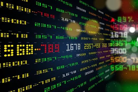 Stock market graph analysis Stock Illustration