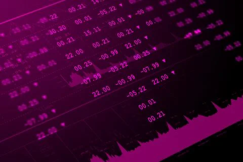 Stock market graph analysis Stock Illustration