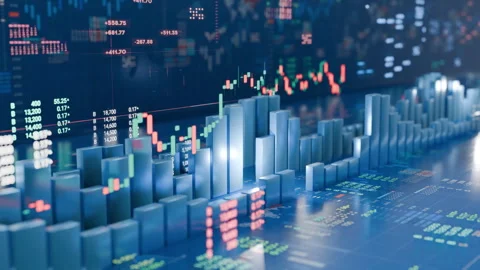Stock market graph and chart for investment Stock Footage 302694450