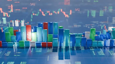 Stock market graph and chart for investment Stock Footage 302694468