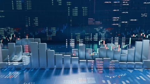 Stock market graph and chart for investment Stock Footage 302694554