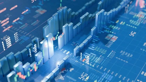 Stock market graph and chart for investment Stock Footage 302694555