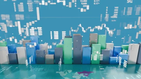 Stock market graph and chart for investment background Stock Footage 302695930