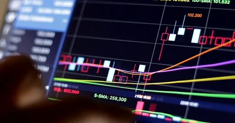 Stock market graph on digital tablet display Stock-Footage 79529700