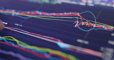 Stock market graph on display Stock Footage 86317639