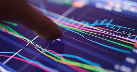 Stock market graph on display Stock Footage 87584563