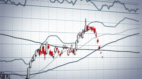 Stock market graph system - close-up panning Video stock 56504837