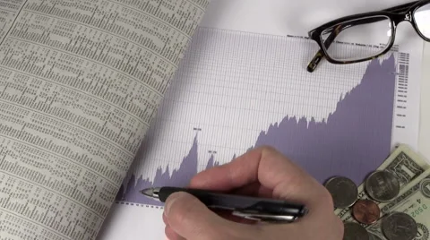 Stock market graph V1 - HD Stock Footage 5411069