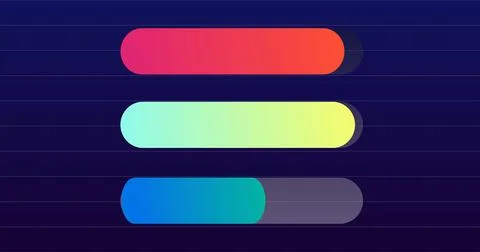 Stock market graphs animated loopable bg. Progress bar graphs animated hori.. Illustrazione stock