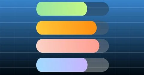 Stock market graphs animated loopable bg. Progress bar graphs animated hori.. 스톡 일러스트