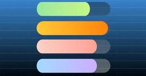 Stock market graphs animated loopable bg. Progress bar graphs animated hori.. Stock Illustration