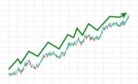 Stock market illustration, flat vector illustration Stockillustratie