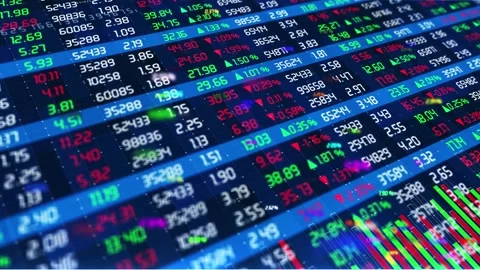 Stock market price changes background Stock Footage 303535873