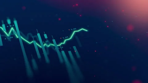 Stock market thread volatility animation loop Stock Footage 329123844