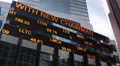 Stock market ticker digital display Times Square New York City NYC 4k or 4k+ Resolution