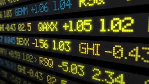 Stock market ticker Stock Footage