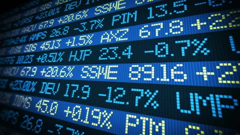 Stock market ticker Stock-Footage 87233031