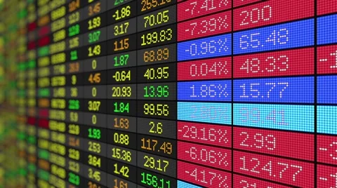 Stock Market Ticker Moving Up Loop Video stock 55322400
