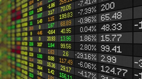 Stock Market Ticker Moving Up  Loop Video stock 55325266
