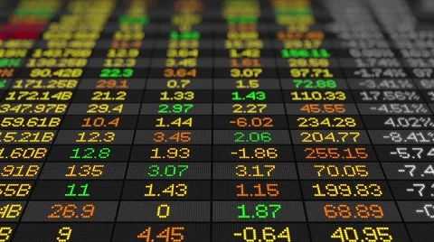 Stock Market Ticker Moving Up Loop Video stock 55412996